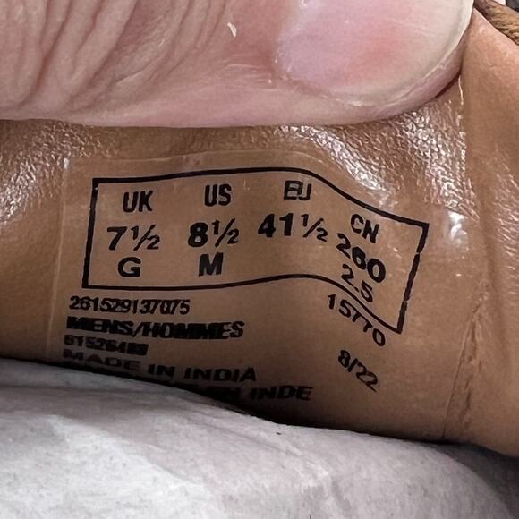 Clarks Whiddon Cap Toe Oxford Leather Shoes Dark Tan 52913 Men's US 8.5M NWD - Picture 11 of 12